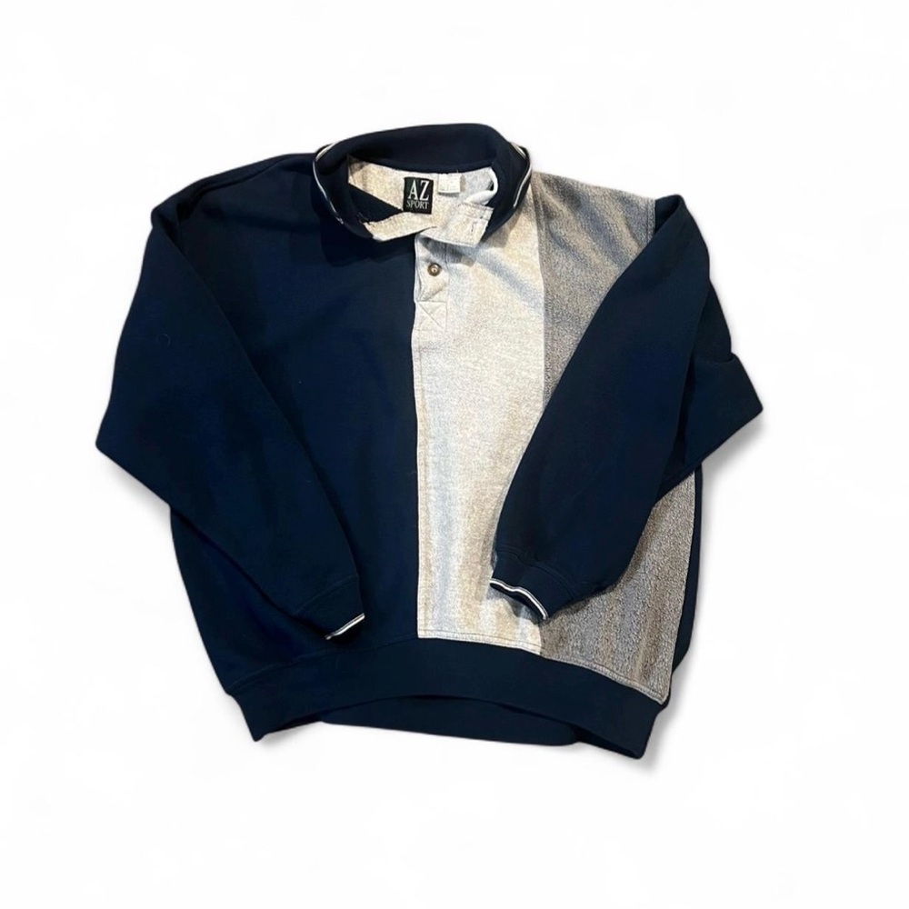 Navy and Gray Men's Sweater